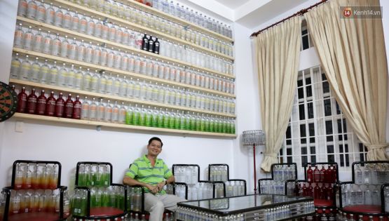 Làm nội thất bằng chai thủy tinh