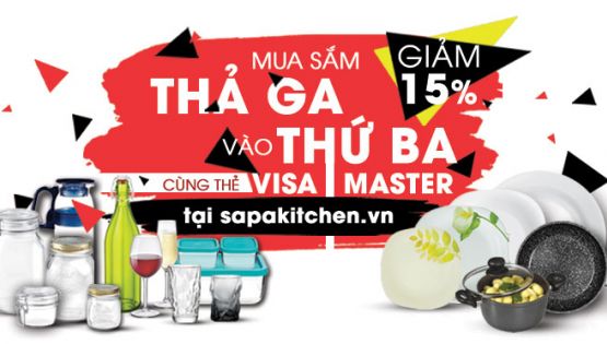 Mua sắm online thứ Ba thả ga cùng thẻ Visa & Master