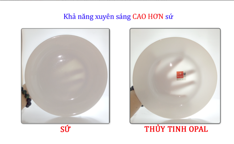 Thủy tinh Opal độ xuyên sáng cao, vô cùng bắt mắt