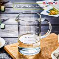 Ca lường thủy tinh có quai 500ml nắp tre - SAPATA - small 5