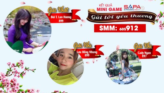 Kết quả Mini game Đoán đúng trúng quà tháng 6/2022 tại Sapakitchen