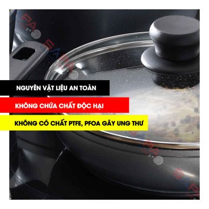 Chảo  chống dính phủ đá thiên nhiên Stoneline 20 cm - LOGO - 3