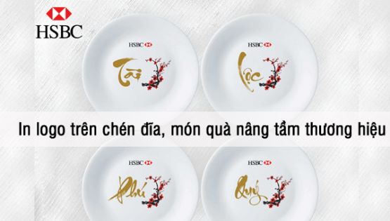 In logo trên chén đĩa, món quà nâng tầm thương hiệu